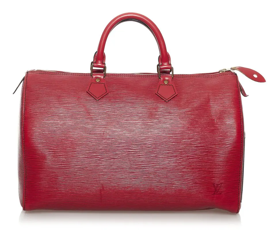 Pre-owned Louis Vuitton Epi Speedy 35 Red