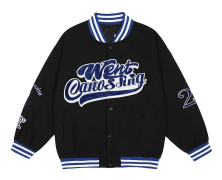 överdimensionerad college stil bomberrockar baseball tjockare jacka