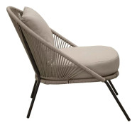2 x Lindos loungestol stapelbar beige.
