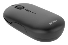 DELTACO Wireless office silent mouse, flat shape design, USB receiver