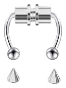 Magnetisk Fake Näsring Septum Näspiercing Silver