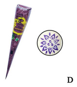 Naturlig indisk henna tatuering bläck - svart mehndi