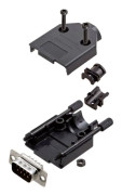 Amphenol L17DTPK-P-37+L717SDC37P D-Sub stiftlist set 180 ° Antal poler: 37 Lödhona 1 st