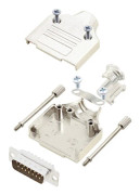 TRU COMPONENTS TCMHDM15DBPK D-SUB stiftlist-set 15 poler lödning 180° (1 st)