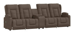 4-sits massagefåtölj med mugghållare taupe tyg
