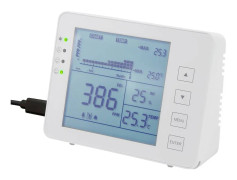 LogiLink CO2-mätare med trafikljus - temperatur & fuktighetsdisplay - vit - inomhushygrometer - inomhustermometer - hygrometer - hygrometer - termomet