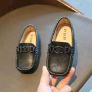 Barn klänning skor för loafers mode nya platt pu läder slip on soft