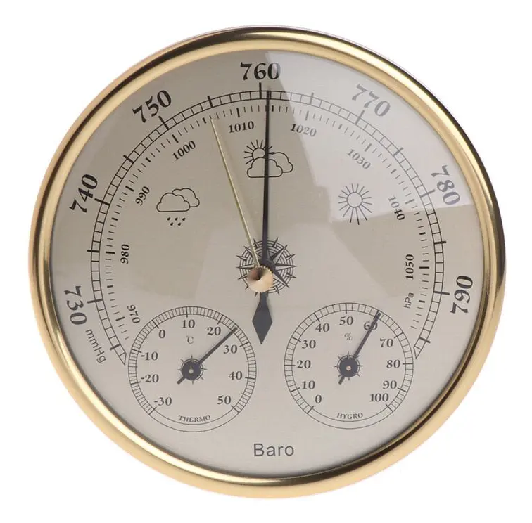 Väggmonterad hushålls barometer termometer hygrometer