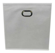 MODULOSTORAGE Förvaringslåda - Tyg - Metallhandtag - 27x27x28 cm - Vit