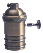E26 / e27 glödlampa-hållare, antik koppar retro lampa ljus mässing hängande armaturer lamphållare armatur vintage lamputtag