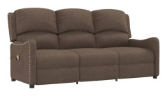 vidaXL 3-sits massagefåtölj taupe tyg