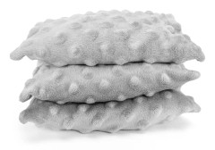 Körsbärsstenskudde babyset om 3 - värmekudde mikrovågskorn kudde för barn och vuxna liten värme och kyla körsbärsstenskudde 17 x 11 cm minky grey