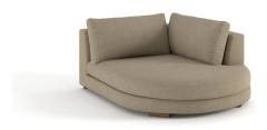 MONTANA Divanmodul Rund Vänster Linne Beige