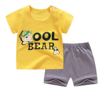 Bomull barn sport outfit t-shirts byxor