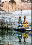 Stepwell Reflections Poster