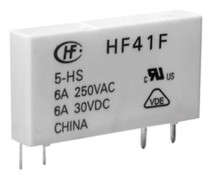 Hongfa HF41F/005-ZST Kretskort-relä 5 V/DC 6 A 1 switch 1 st