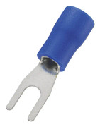 TRU COMPONENTS 745298 Gaffelkabelsko 1.50 mm² 2.50 mm² Hål-Ø=3.2 mm Delisolerad Blå 100 st