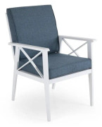 Karmstol Brafab Sottenville Vit/Midnight Blue