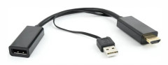 Dolphix HDMI 1.4 till DisplayPort 1.2 Active Adapter (4K 30 Hz) / Svart - 0,15 meter