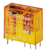 Finder print relä 230 V/AC 16 A 1 växlingskontakt 40.61.8.230.0000 1 st (40.61.8.230.0000)