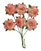 Mulberry pappersrosor Jubilee - 25 mm - White Rose - 6 st
