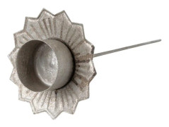 A Lot Decoration - Ljushållare Värmeljus dekoration krans - antiksilver 4-pack