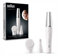 Braun FaceSpa Pro Beauty Set med ansiktselepilator för kvinnor, ansiktsrengöringsborste, hårborttagning och rengöring, SE910