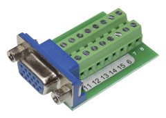 Conrad Components 1243971 VGA15F-16TB-2 VGA-kontakt Hona inbyggd vertikal Antal poler: 15 Silver 1 st