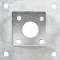 The Living Store Stolpfot 4 st galvaniserad metall 71 mm