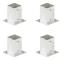 Staketstolpar - Living Stolpfot 4 st galvaniserad metall 91 mm