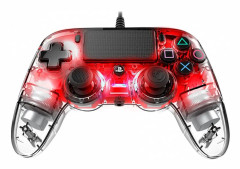 NACON Wired Illuminated Compact Controller Red - Gamepad - Sony Playstation 4