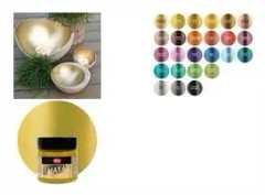 ViVA DECOR Maya Gold, 45 ml, gammal guldmetallic skimrande effektfärg, intensivt färgdjup, - 1 st (123290534)