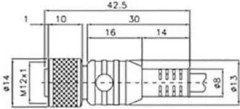 DataLogic anslutningskabel CS-A1-03-G-05 version (allmän) anslutningskabel (95ACC2120)