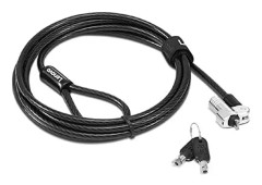 Kensington NanoSaver Twin Head Nano/MS 2.0 MasterKey - Lås för säkerhetskabel - svart - 2.4 m