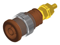 Hirschmann Test & Measurement SEB 2600 G M4 Säkerhets Labhylsa Hona inbyggd vertikal Stift-Ø: 4 mm Brun 1 st