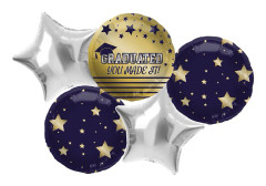 Ballongkit Guld/Silver/Blå Graduated
