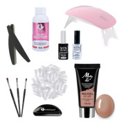 11st Acrylic Gel - Poly Builder Gel Kit med Led-lampa - Light brown