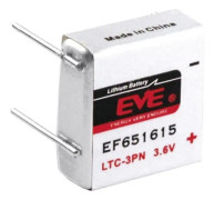 EVE EF651615 Specialbatteri LTC-3PN U-lödstift Litium 3.6 V 400 mAh 1 st