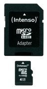 Intenso High Performance microSDHC-Kort 4 GB Class 10 inkl. SD-adapter