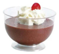 Dessertmugg 200 ml Ø95 mm serveringsglas på fot PS Clear,24 st x 20 st/krt