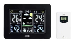 ADE mit Außensensor WS 1503 Trådlös digital väderstation Prognos för 1 dag