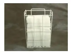 Stativ 28 cm Metal White för engångs tvättlappar, 1 st