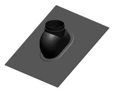 Concept Takgenomföring svart för lutande tak 0-48 för luft- och rökkanalsystem 60/100 (F906354100)