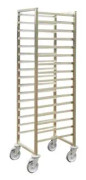 Stikvogn Enkel 16 stik 39x53x171cm med Svingstop Rustfri stål til 1/1 GN,stk