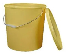 Spand 2.5 ltr med Hank Plast Gul OMPAK 6 stk/ps,6 Stk/ps - (6 stk.)