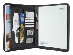Werner Dorsch WEDO A4 Elegance - Dokumentmapp - Imiterat läder, strukturerad nylon - Svart (58 5401)