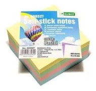 Självhäftande block 76x76mm pastell D.RECT