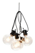 Konstsmide 2395-800, Ljusdekoration, slinga, Svart, Transparent, Plast, Polyvinylklorid (PVC), IP44, Svart, 10 lampor