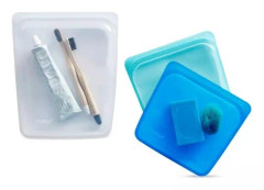 Stasher - 2-Pack Bundle , 1 Snack Clear 1 Sandwich Clear