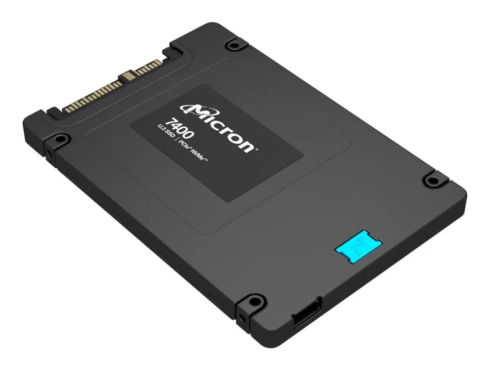 Micron 7400 PRO - SSD - 3.84 TB - inbyggd - 2.5" - U.3 PCIe 4.0 (NVMe)